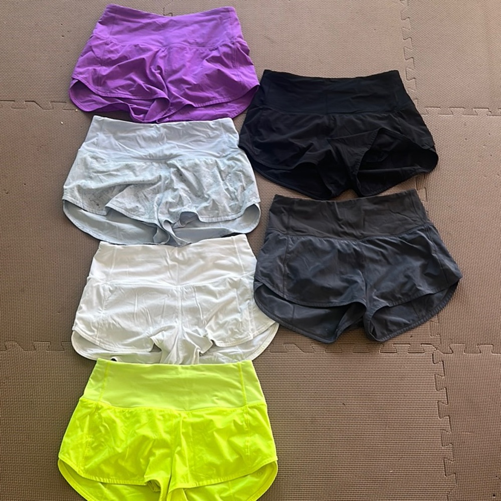 Lululemon Athletica Purple and Black Athletic Shorts Lightweight Comfort